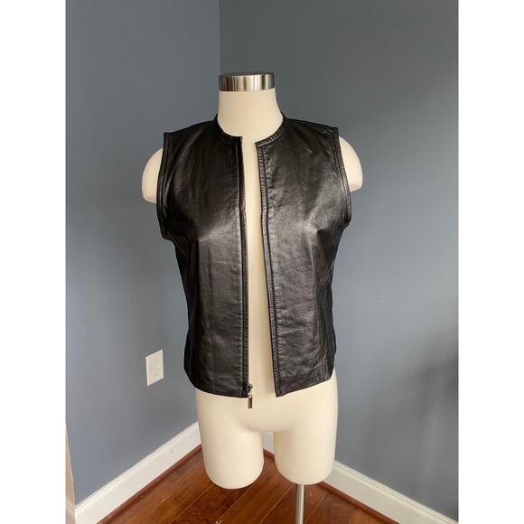 Genuine leather vest from the 90’s - Picture 5 of 8